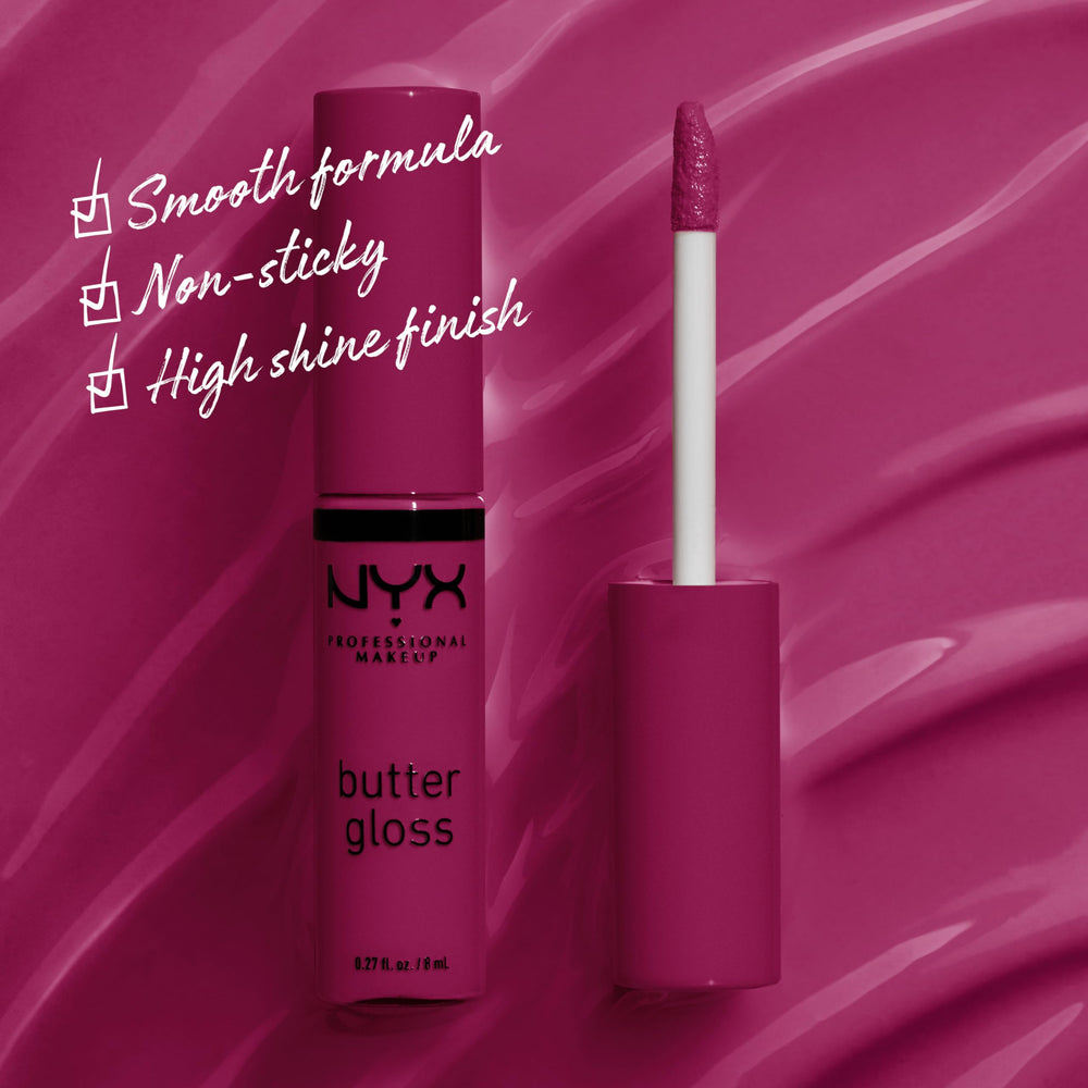 Butter Gloss, Non-Sticky Lip Gloss - Devil's Food Cake (Deep Plum)