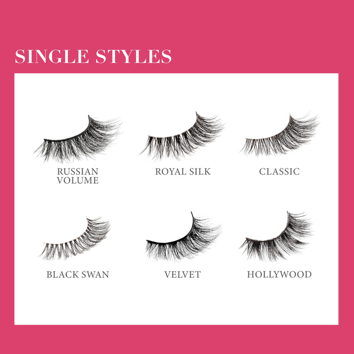 Lash Couture Luxtension False Eyelashes, &#39;Royal Silk&#39;, 10 mm, Includes 1 Pair Of Lash, Contact Lens Friendly, Easy to Apply, Reusable Strip Lashes