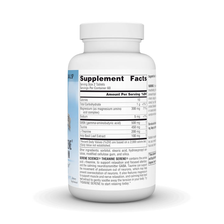 Serene Science L-Theanine with Magnesium and GABA - 120 Tablets