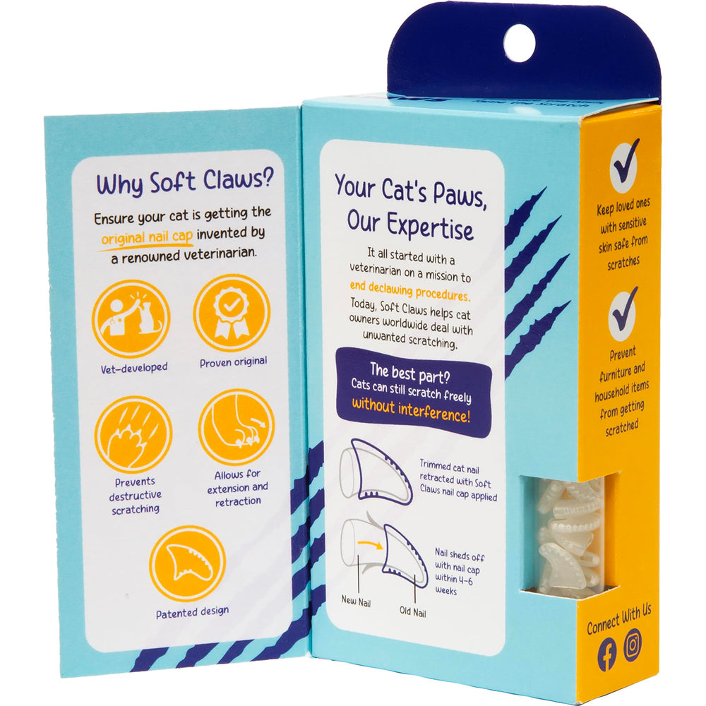 Safe Scratch-Free Solution for Cats - CLS (Cleat Lock System), Size: Large, Color: Clear