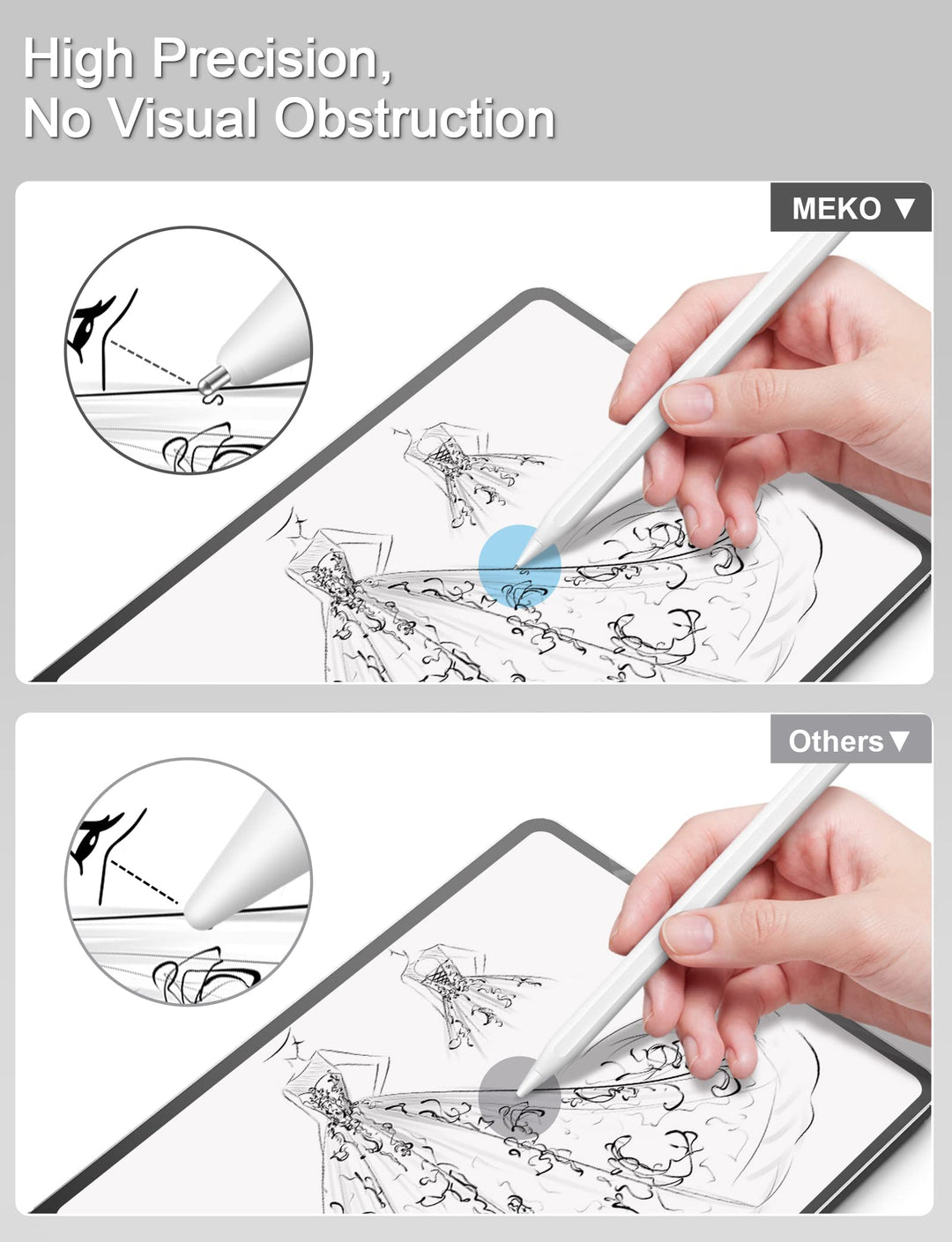MEKO 4 Pack Upgraded 0.72mm Fine Ponit Precise Replacem