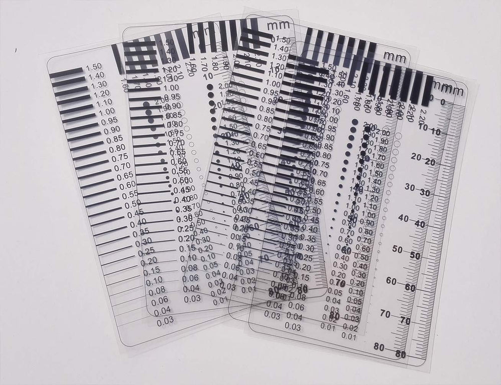 High-Precision Polyester Size Estimation Chart SEC Scratch Measure Defect Compare Stain Test Film Dot Gauge Spot Meter (2220d)