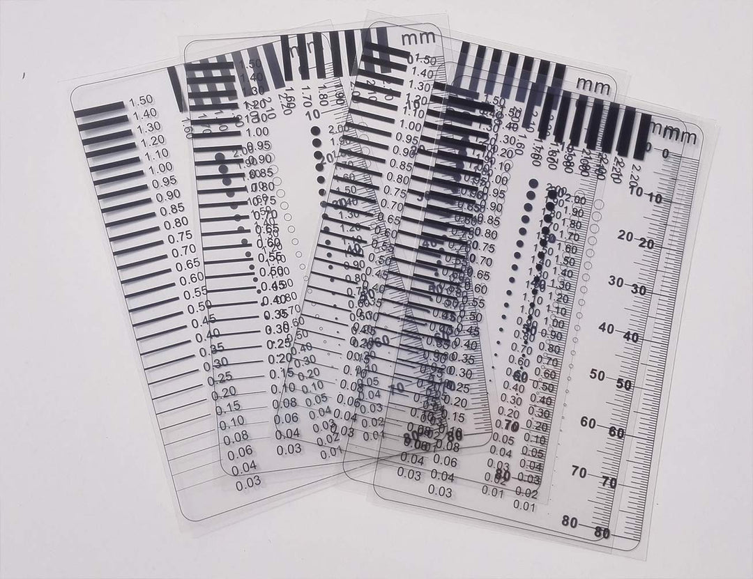 High-Precision Polyester Size Estimation Chart SEC Scratch Measure Defect Compare Stain Test Film Dot Gauge Spot Meter (2220d)