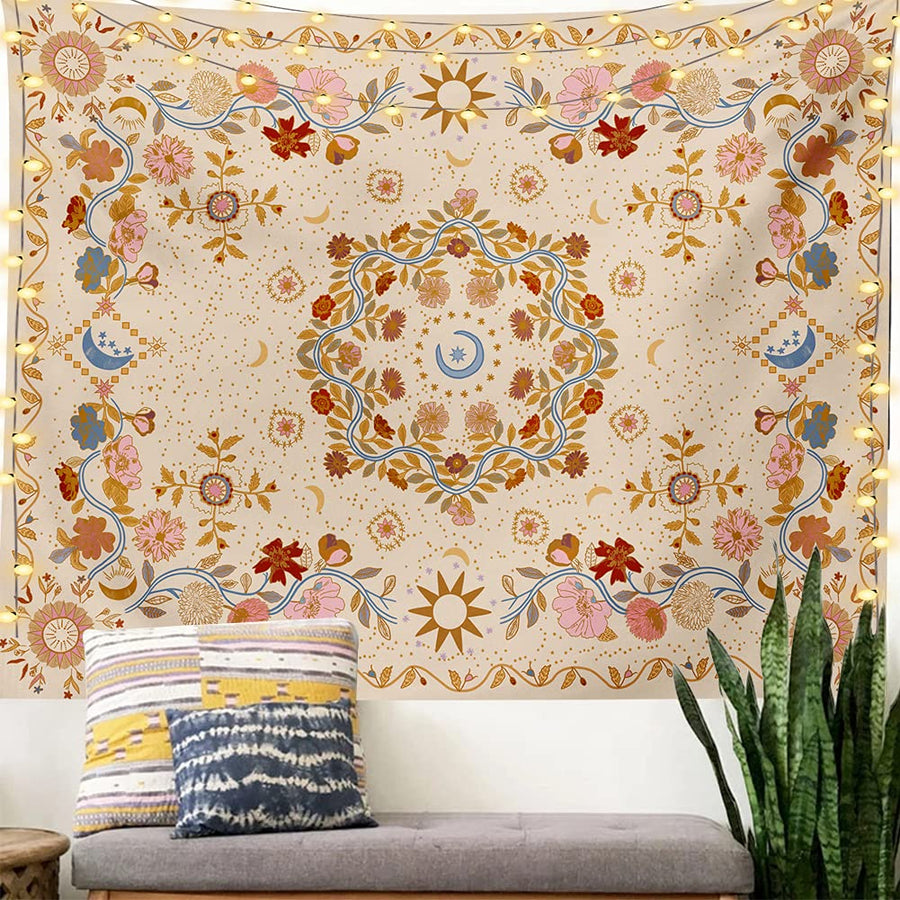 TTYQXZ Wall Tapestry Bohemian - Floral Vine Tapestry Wa