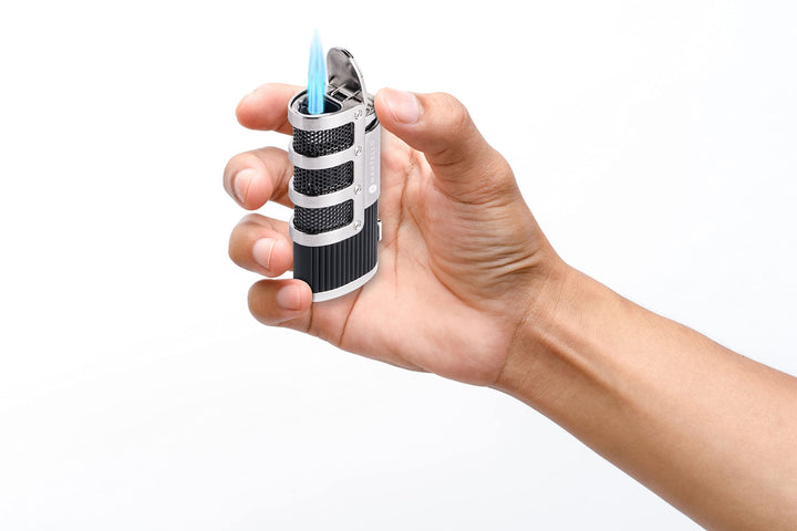 Mantello Cigars Torch Lighter, Triple Jet Flame Butane 