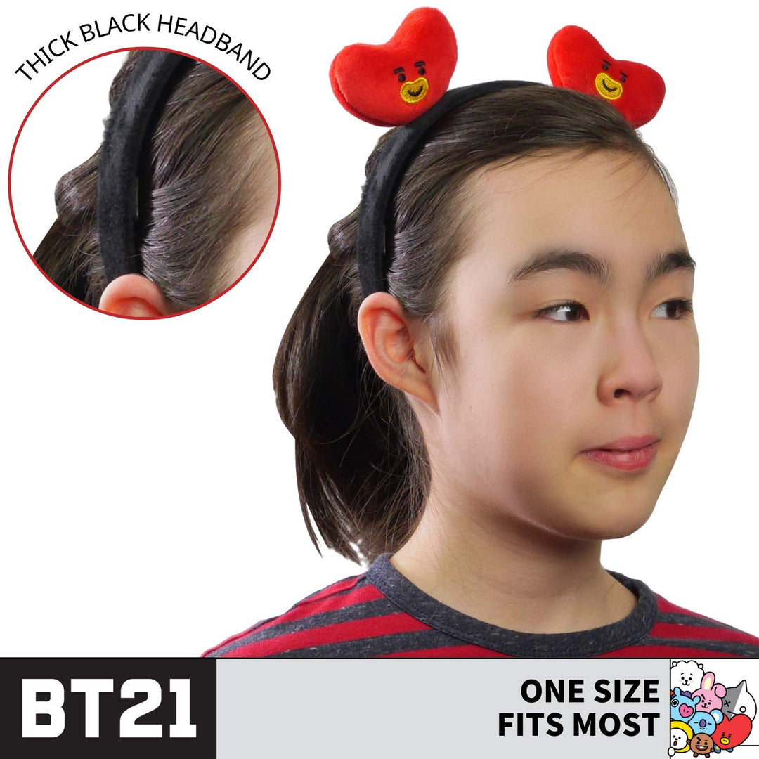 BT21 LINE FRIENDS 3D Plush Embroidered Womens Headband, Tata, 1 Count (Pack of 1)