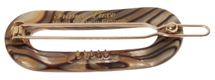 Onyx : Mini Oval on Tige Boule Barrette - Onyx