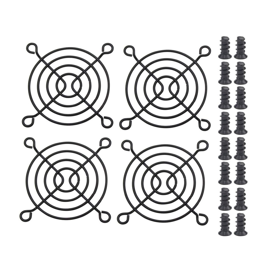 4pcs 60mm Fan Grill 60mm Guard Black with Screws (Black 60mm)