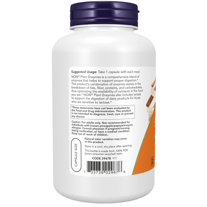 Supplements, Plant Enzymes with Lactase, Protease, Papain and Bromelain, 240 Veg Capsules