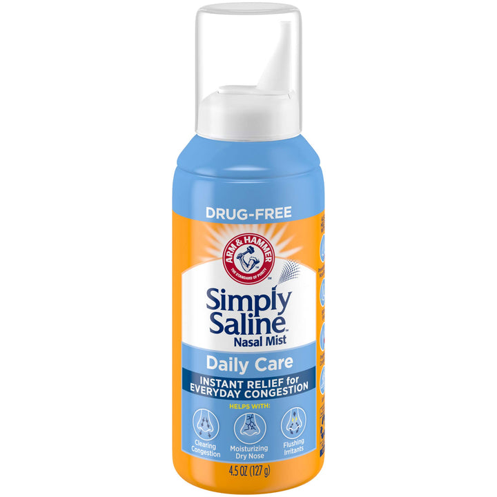 Arm & Hammer Simply Saline Adult Nasal Mist, Original Giant Size, 4.25-Ounce