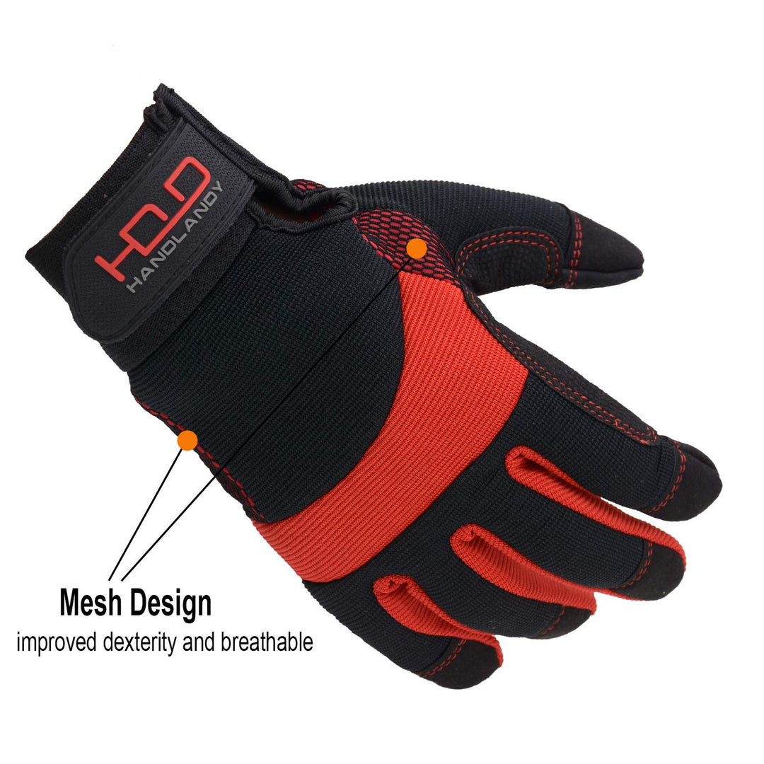 HANDLANDY Anti Vibration Safety Work Gloves for Men Wom