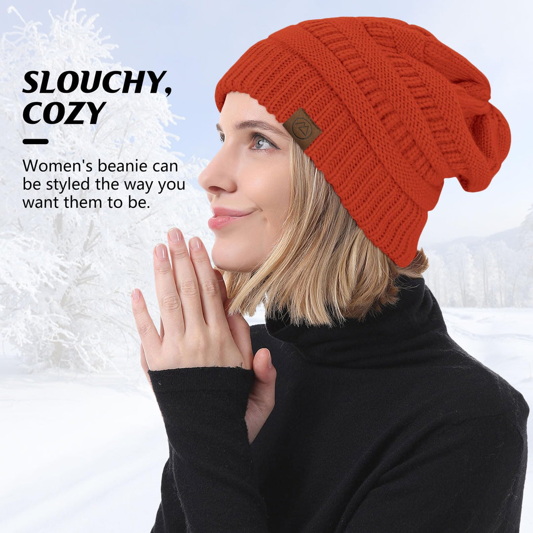 Warm Blaze Orange Hat Orange Hunting Hat Knit Blaze Orange Beanie Women Bright Orange Beanie Orange One Size