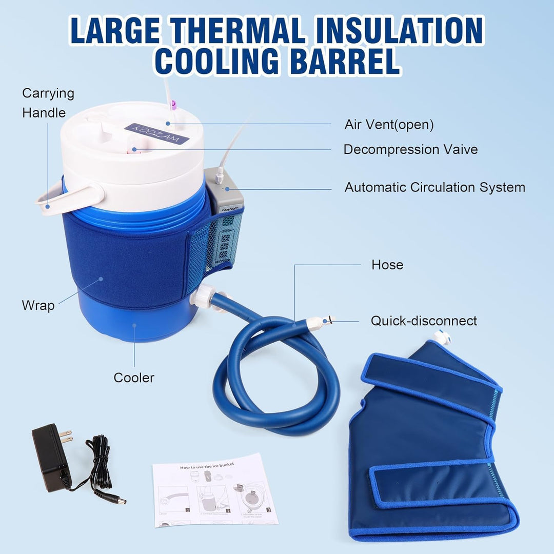 Cryo Cuff Knee Cooler Cold Therapy Ice Machine for Knee System | Cryotherapy Cuff Machine Combines Compression with Cold Therapy | Essential for After Knee Surgery, Rehab &amp; Sports Injuries