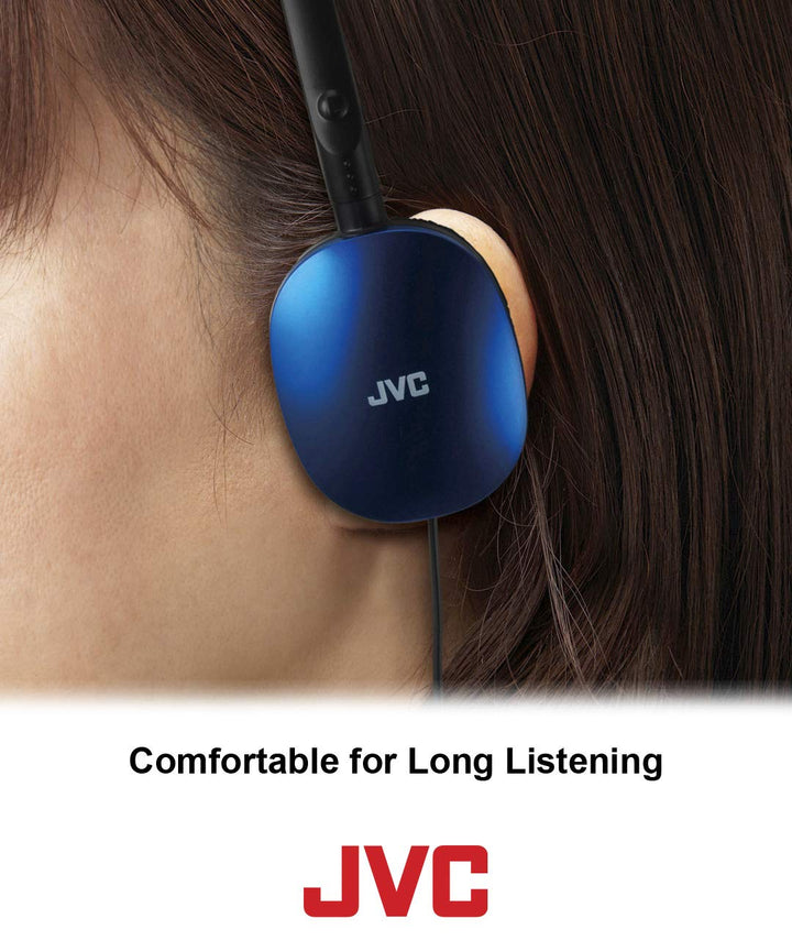 Violet Flat and Foldable Colorful Flats On Ear Headphone with 3.94 foot Gold Plated Phone Slim Plug HAS160V