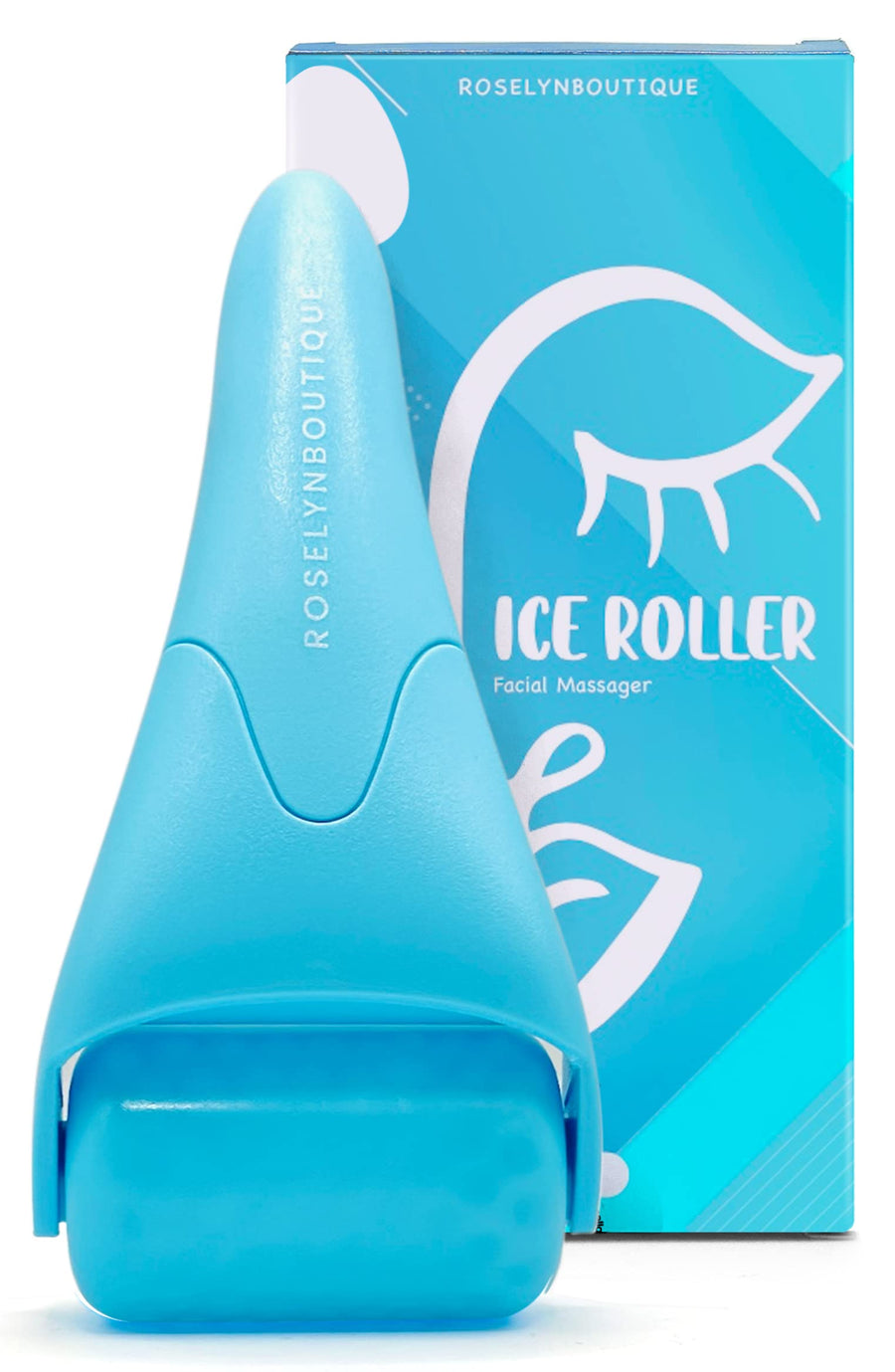 Ice Roller for Face Wrinkles Fine Lines Puffiness Stick Massager Facial Skin Care Tools Self Care Gifts for Men Women (Blue)
