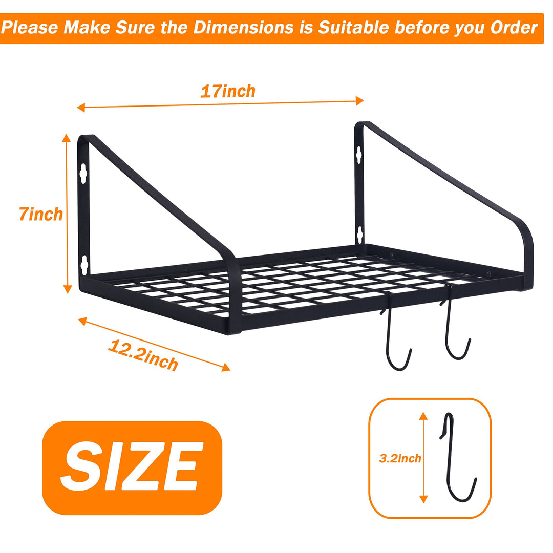 ZHOHO TANT Pot and Pan Hanger, Wall Mounted Pots and Pa