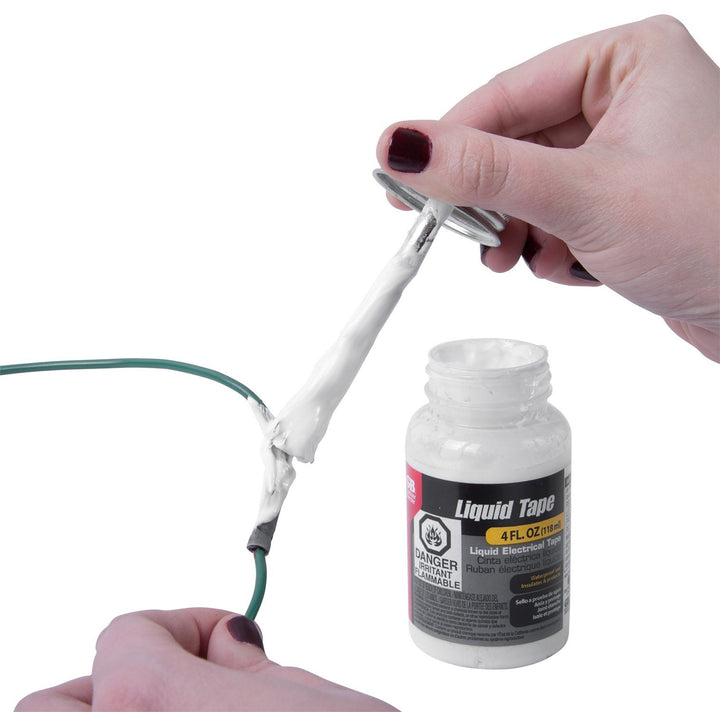 LTW-400 4OZ WHT LIQ Elec Tape, 4 Oz Bottle, White, 4 Fl Oz
