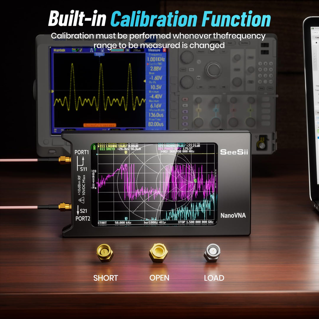 SeeSii Upgraded NanoVNA-H4 Vector Network Analyzer, Lat