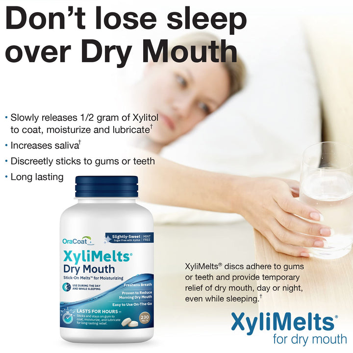 Oracoat XyliMelts Dry Mouth Relief Oral Adhering Discs 