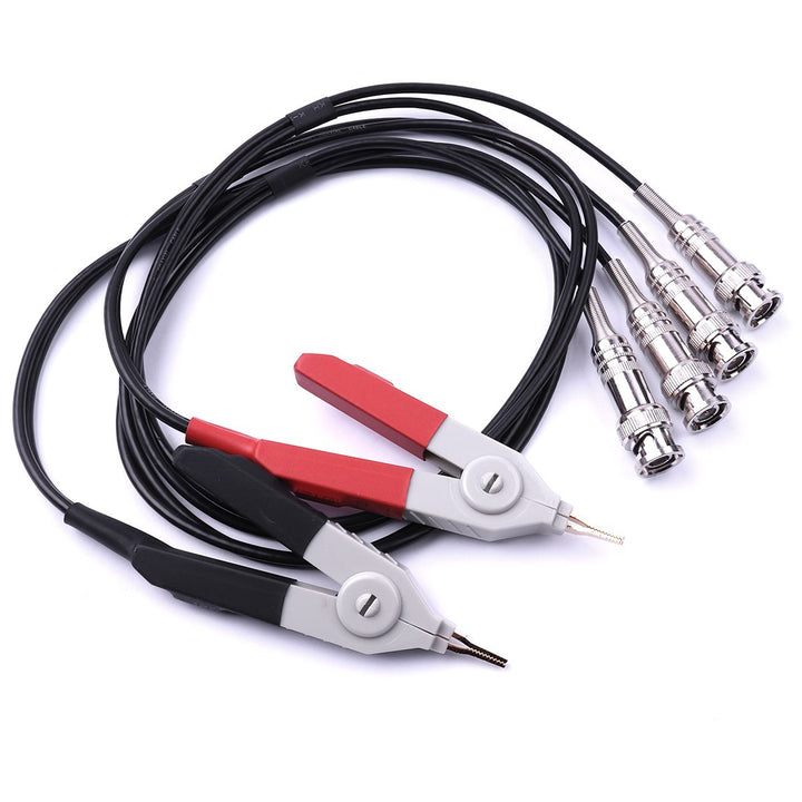 2pcs LCR Meter Test Leads Lead Clip Cable Terminal Probe Wires,with 4 BNC Electrician Test Leads Kit,Digital Electrical Test Probes Set for LCR Meter Multimeter