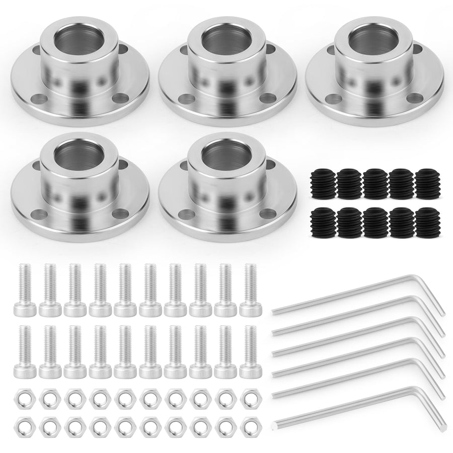 5PCS 8mm Flange Coupling, Motor Shaft Coupler, Flanged Shaft Mount, for DIY Handmade Model