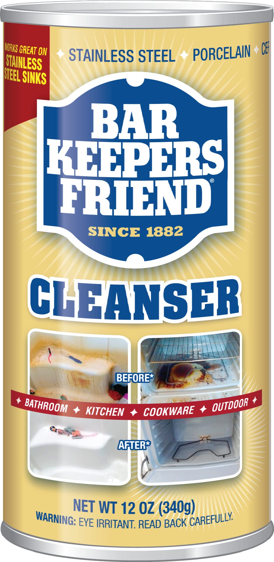 Bar Keepers Friend Powder Cleanser 12 Oz - Multipurpose