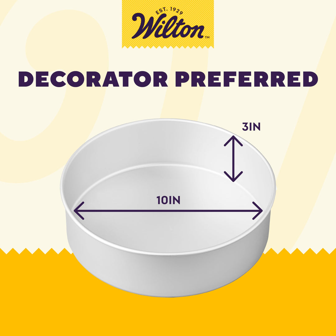 Decorator Preferred 10 x 3-inch Aluminum Round Cake Pan, Aluminum