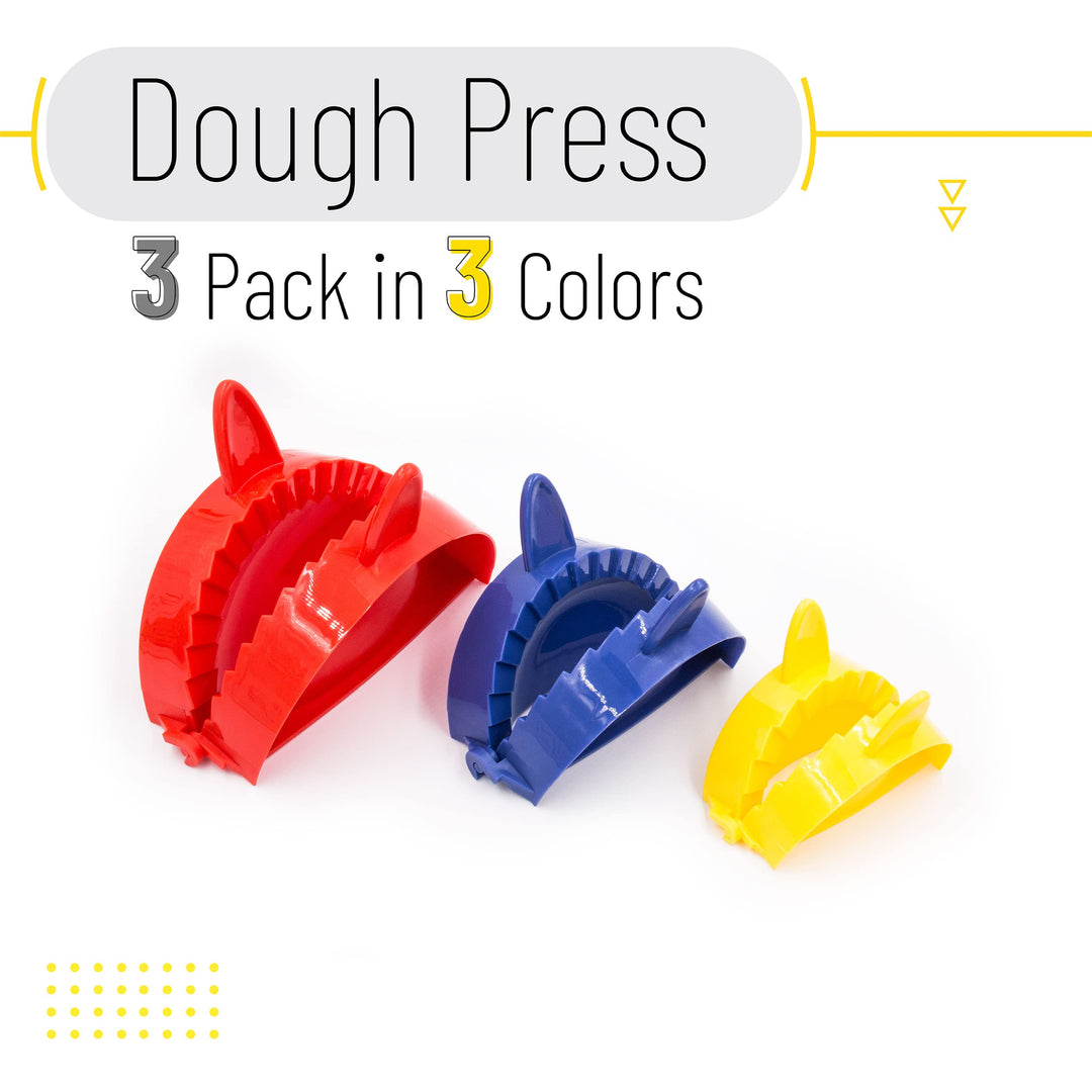 BTaT- Dough Press Set, 3 Pack, Empanada Press, Dough Press, Dumpling Press, Hand Pie Press, Mini Pie Press, Hand Pie Maker, Meat Pie Cutter, Pie Press, Pastry Press, Turnover Press