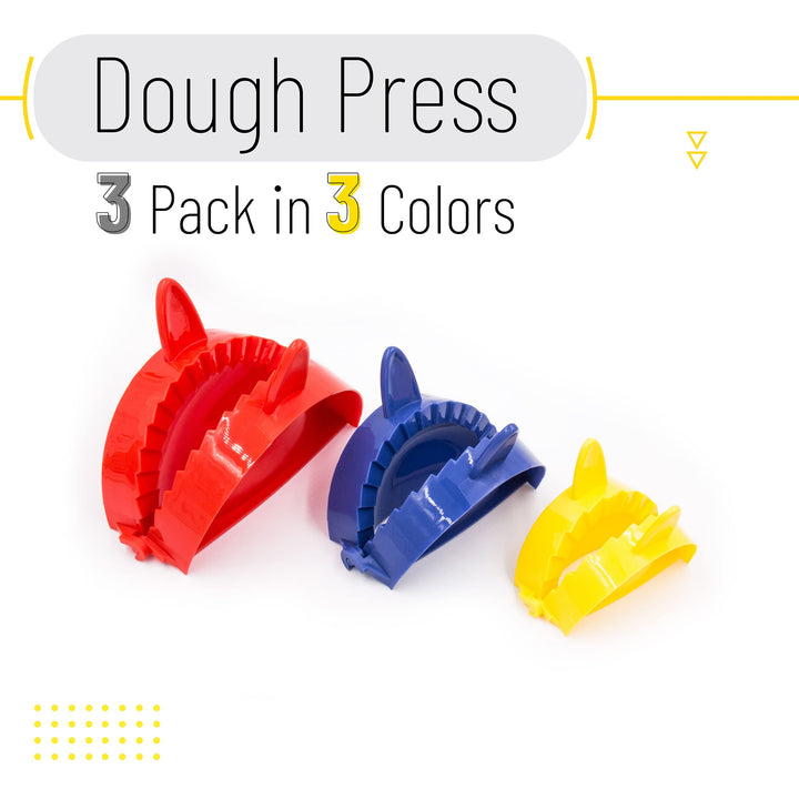 BTaT- Dough Press Set, 3 Pack, Empanada Press, Dough Press, Dumpling Press, Hand Pie Press, Mini Pie Press, Hand Pie Maker, Meat Pie Cutter, Pie Press, Pastry Press, Turnover Press