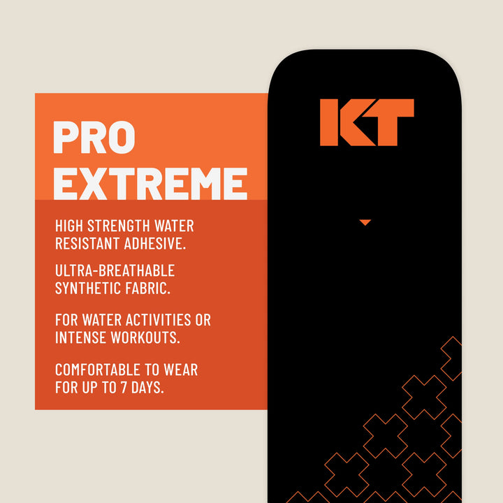 Pro Extreme Therapeutic Elastic Kinesiology Tape (20 Pre-Cut), 10, Black
