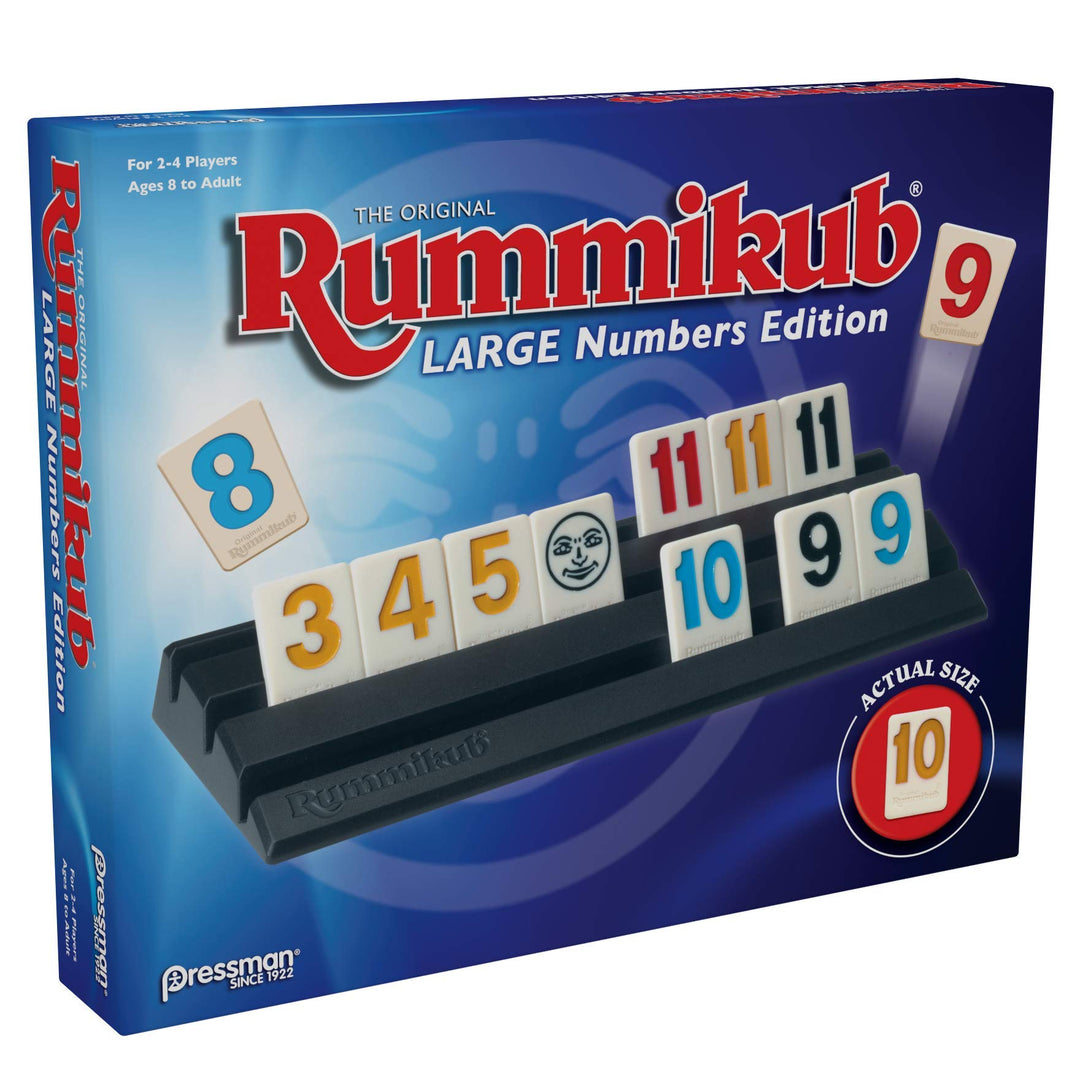 Rummikub Large Numbers Edition - The Original Rummy Tile Game Blue, 5