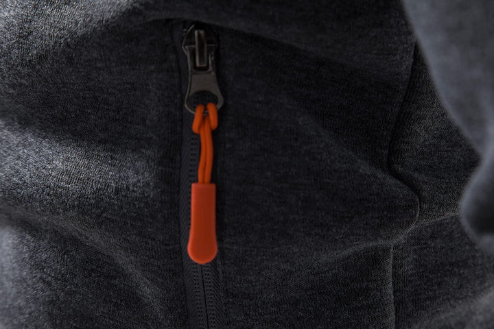 Men&#39;s Sports Casual Full Zipper Long-Sleeved Hooded Sweater with Pockets Jogging Track and Filed Gym Training Hoodie Dark Grey