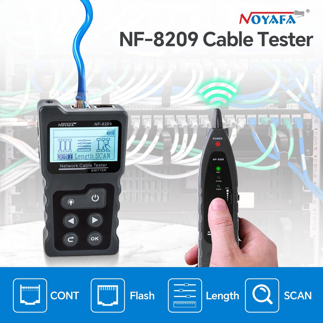 NOYAFA Advanced Network Cable Tester With PoE&amp; 