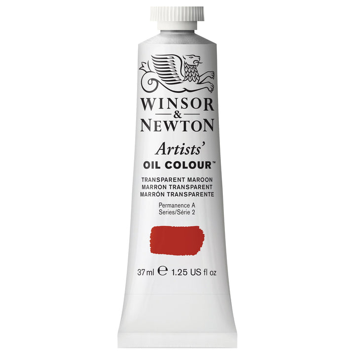 Winsor &amp; Newton Artists&#39; Oil Color, 37ml (1.25 oz) Tube, Transparent Maroon