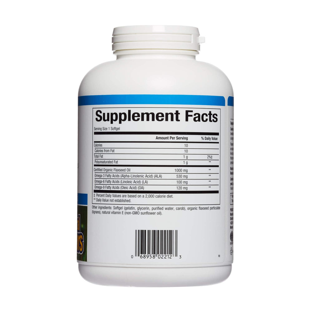 Omega Factors , Flaxseed Oil, Supports Overall Health with Omega-3, 6 and 9 Fatty Acids, 360 softgels (360 servings)