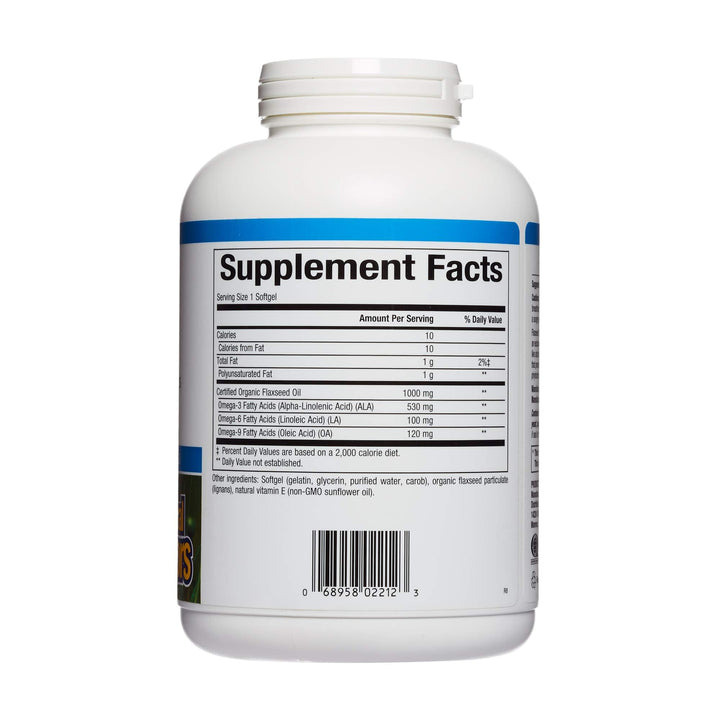 Omega Factors , Flaxseed Oil, Supports Overall Health with Omega-3, 6 and 9 Fatty Acids, 360 softgels (360 servings)