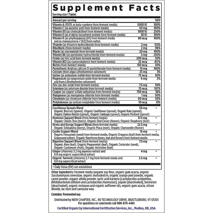 Women&#39;s Multivitamin, Every Woman&#39;s One Daily 40+, Fermented with Probiotics + Vitamin D3 + B Vitamins + Organic Non-GMO Ingredients - 24 Count