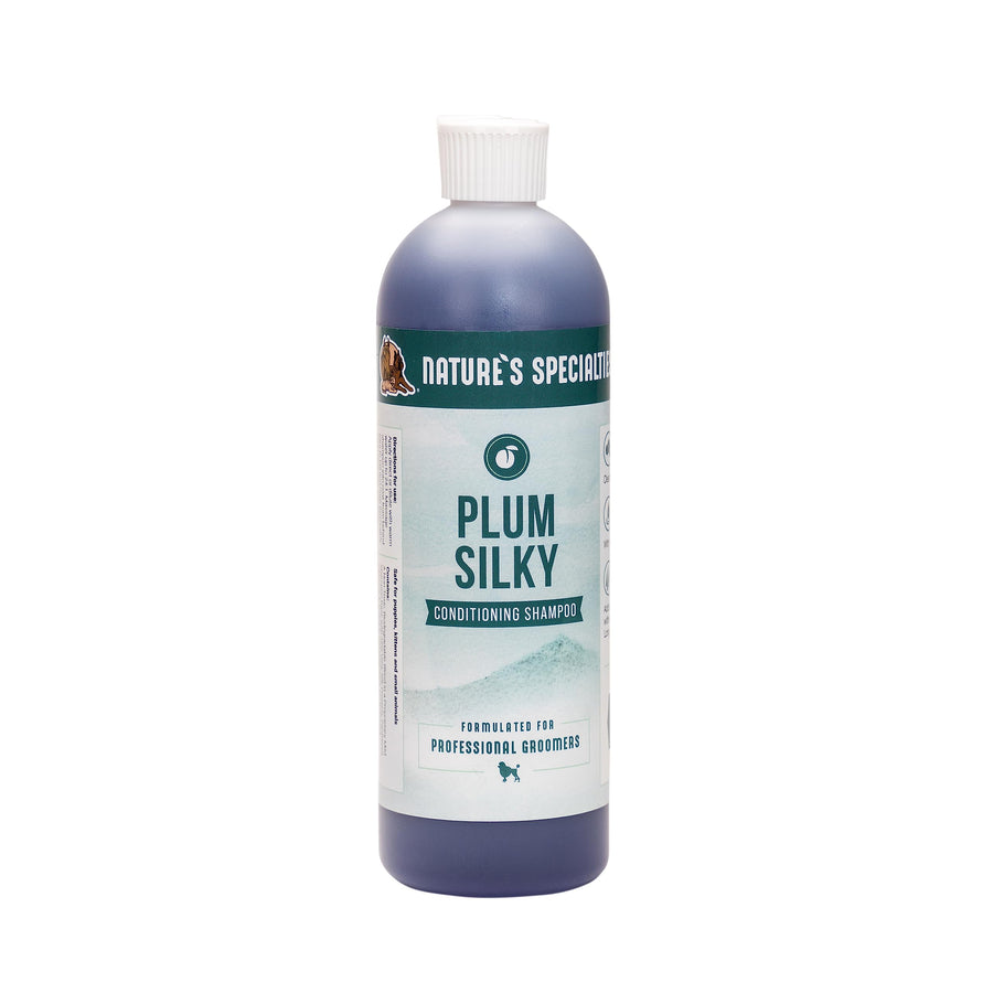 Plum Silky Ultra Concentrated Dog Shampoo Conditioner, Makes up to 3 Gallons, Natural Choice for Professional Pet Groomers, Silk Proteins, Made in USA, 16oz