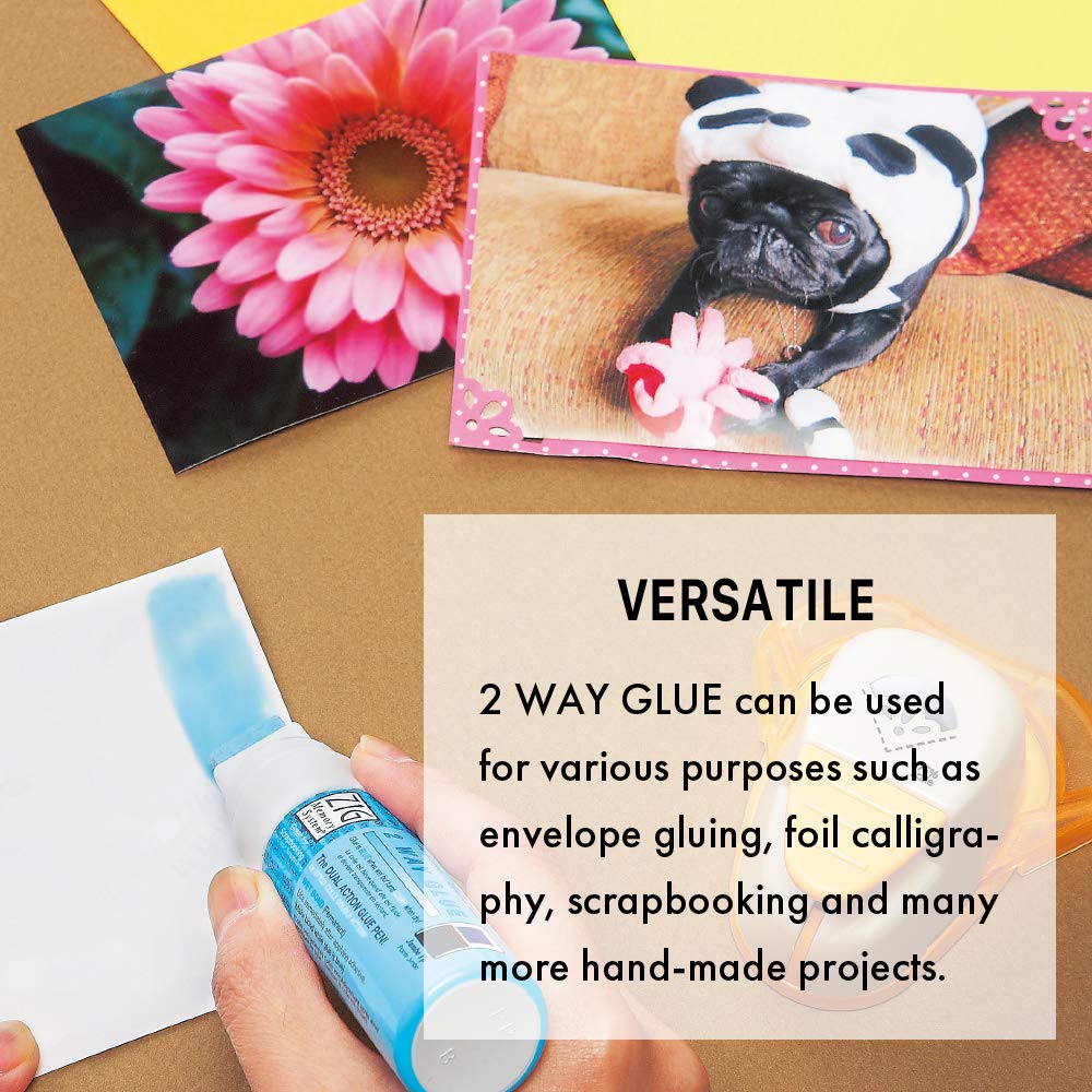 Kuretake 2 Way Glue Stick Pen, Board Tip,15mm Tip, AP-Certified, Made in Japan