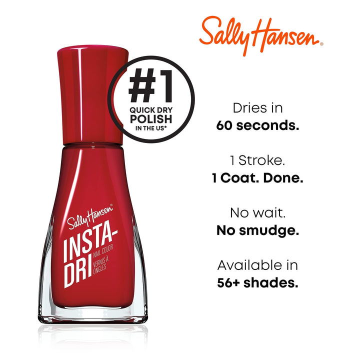 Insta-Dri®, Hail Cherry and Black and Top Coat, Quick Dry, Long Lasting, Streak-Free Shine, Nail Polish Variety Pack