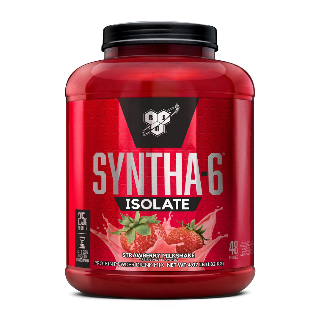 SYNTHA-6 Isolate Protein Powder, Strawberry Protein Powder with Whey Protein Isolate, Milk Protein Isolate, Flavor: Strawberry Milkshake, 48 servings