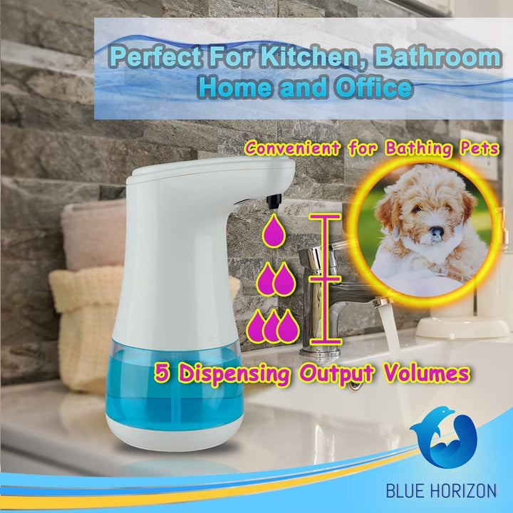 Automatic Soap Dispenser - Hands Free Touchless Sanitizer Dispenser; 12oz/360ml Large Capacity;