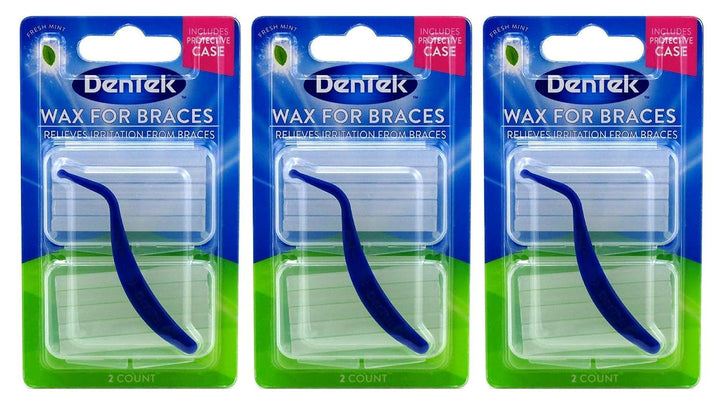 Dentek Wax For Braces Fresh Mint Twin Pack (3 Pack)