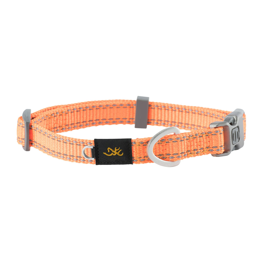 Classic Preformance Webbing Pet Collar, Fully Adjustable, Available in Solid Colors and Camo Patterns, Safety Orange, Small