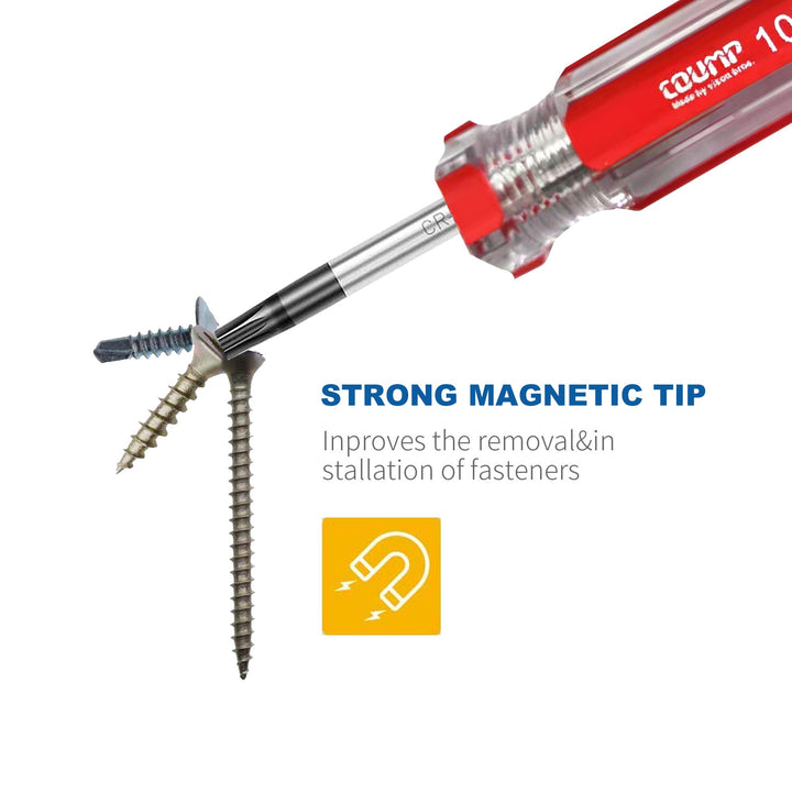 13-Piece Magnetic Torx Screwdrivers Set, Security Tamper Proof, T4T5T6T7T8T9T10T15T20T25T27T30T40 (red)