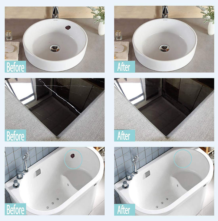 Bath Repair Kit (Color Match) 5oz Tub, Tile and Shower Tray Repair Kits Acrylic, Sink, Porcelain Repair Kit Acrylic White/Black/White/Grey White/Cashmere Grey/Thuner Gray/Dune/Biscuit/Almond/Bone