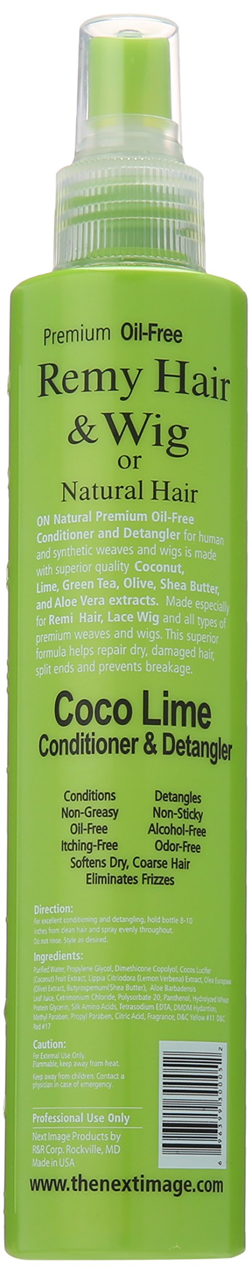 On Organic Natural Premium Oil Free Weave &amp; Wig Spray Coco Lime 8 Fl Oz