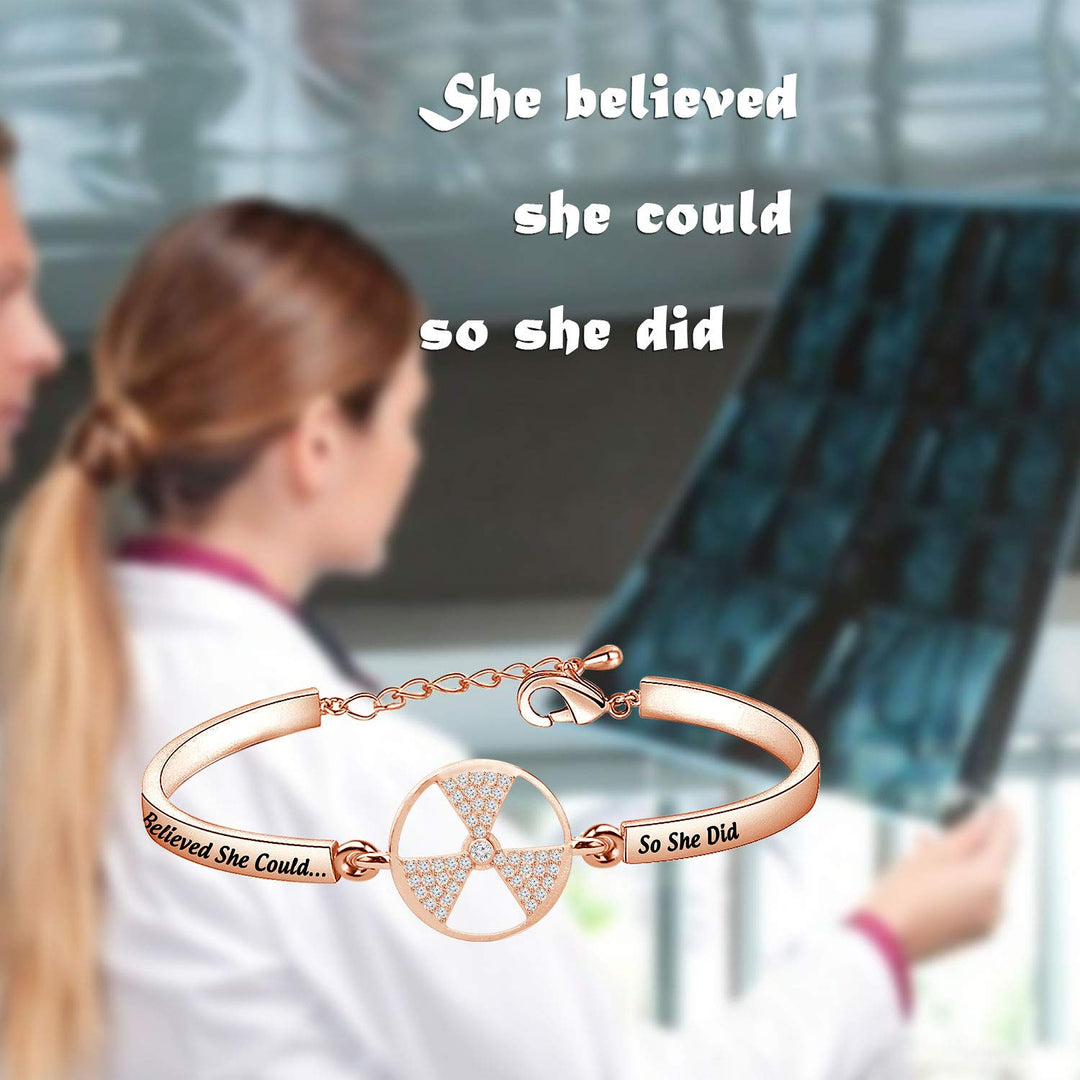 MAOFAED X-Ray Tech Gift Radiographer Gift She believed 