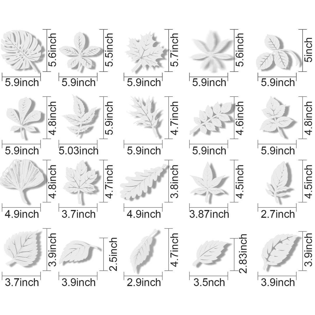 20 Pcs Leaf Window Decals for Bird Strikes Anti Collision Window Stickers Window Strike Prevention Stickers Decal Assorted Large Leaf Anti Collision Window Clings Prevent People Bird Strike on Glass