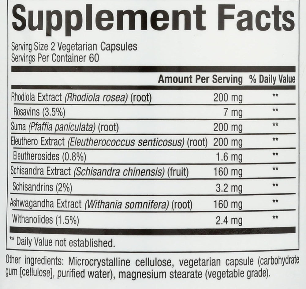WomenSense AdrenaSense , AdrenaSense, Herbal Supplement for Adrenal Support and Stress Relief, Vegan, Non-GMO, 120 Capsules